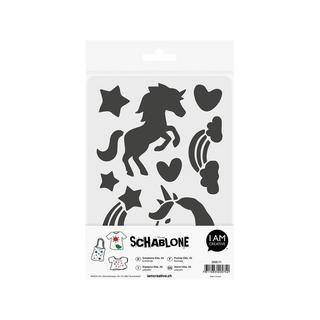 I am Creative Schablone Kids A5, Einhörner 