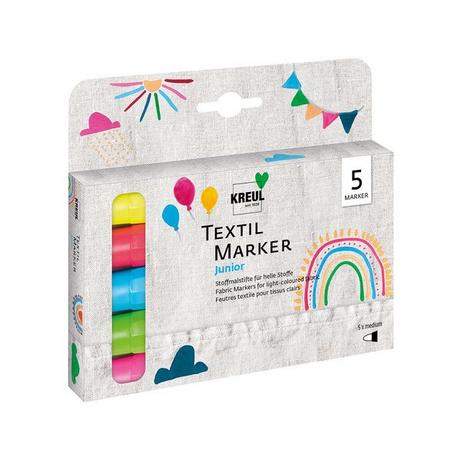 C. Kreul Pastelli di stoffa Pennarelli per tessuti Junior, set di 5 