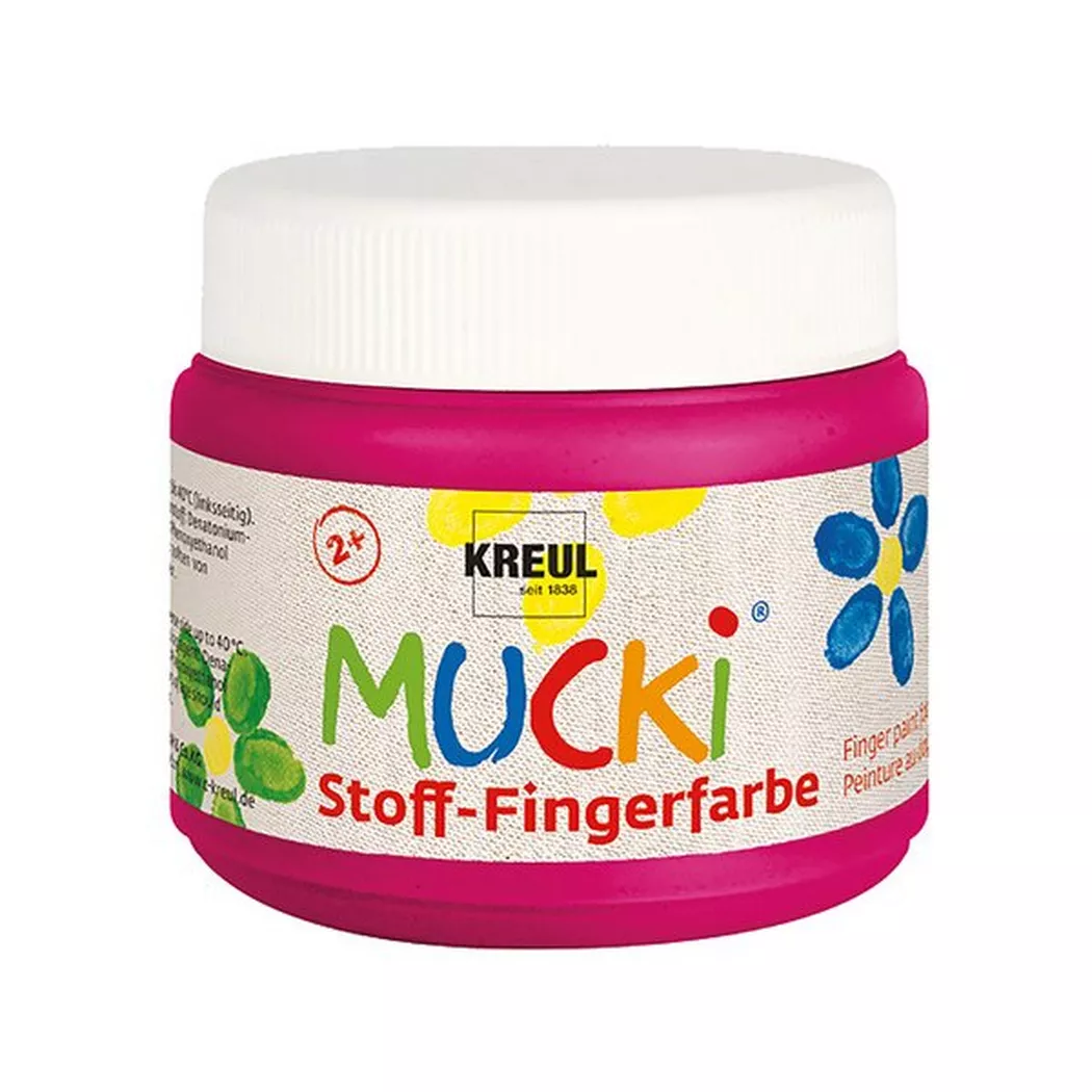 KREUL Stoff-Fingerfarbe , MUCKI, , pink, 150 ml