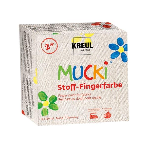 Image of C. Kreul Stoffmalfarbe MUCKI Stoff-Fingerfarbe 4er-Set - 150 ml