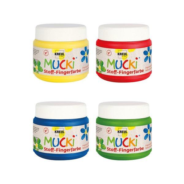 C. Kreul Stoffmalfarbe MUCKI Stoff-Fingerfarbe 4er-Set 