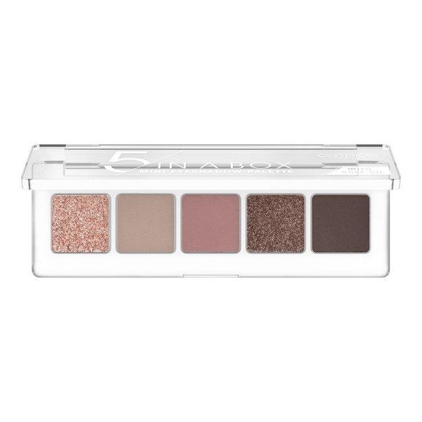 Image of 5 In A Box Mini Eyeshadow Palette Damen Soft Rose Look 4g