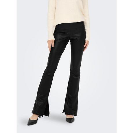 ONLY Leggings effet cuir à jambe évasée  