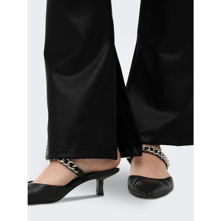 ONLY Leggings in Lederoptik mit ausgestelltem Bein  