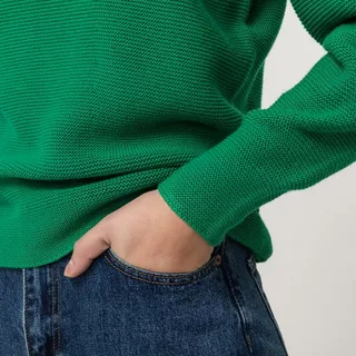 Manor Woman  Pullover, Rundhals, langarm Grün