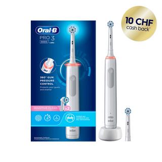 Oral-B Spazzolino elettrico Oral-B PRO 3 3000 Sens. Clean White JAS22 