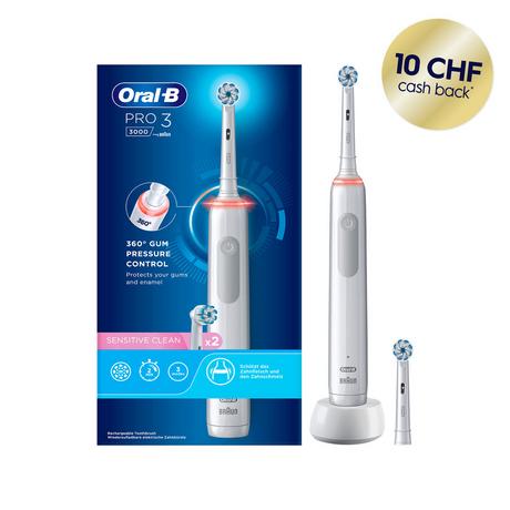 Oral-B Spazzolino elettrico Oral-B PRO 3 3000 Sens. Clean White JAS22 