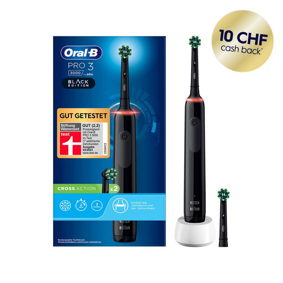 Oral-B Elektrische Zahnbürste Oral-B Pro 3 3000 Cross Action Bl.E. JAS22 