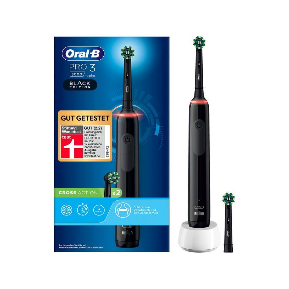 Oral-B Elektrische Zahnbürste Oral-B Pro 3 3000 Cross Action Bl.E. JAS22 