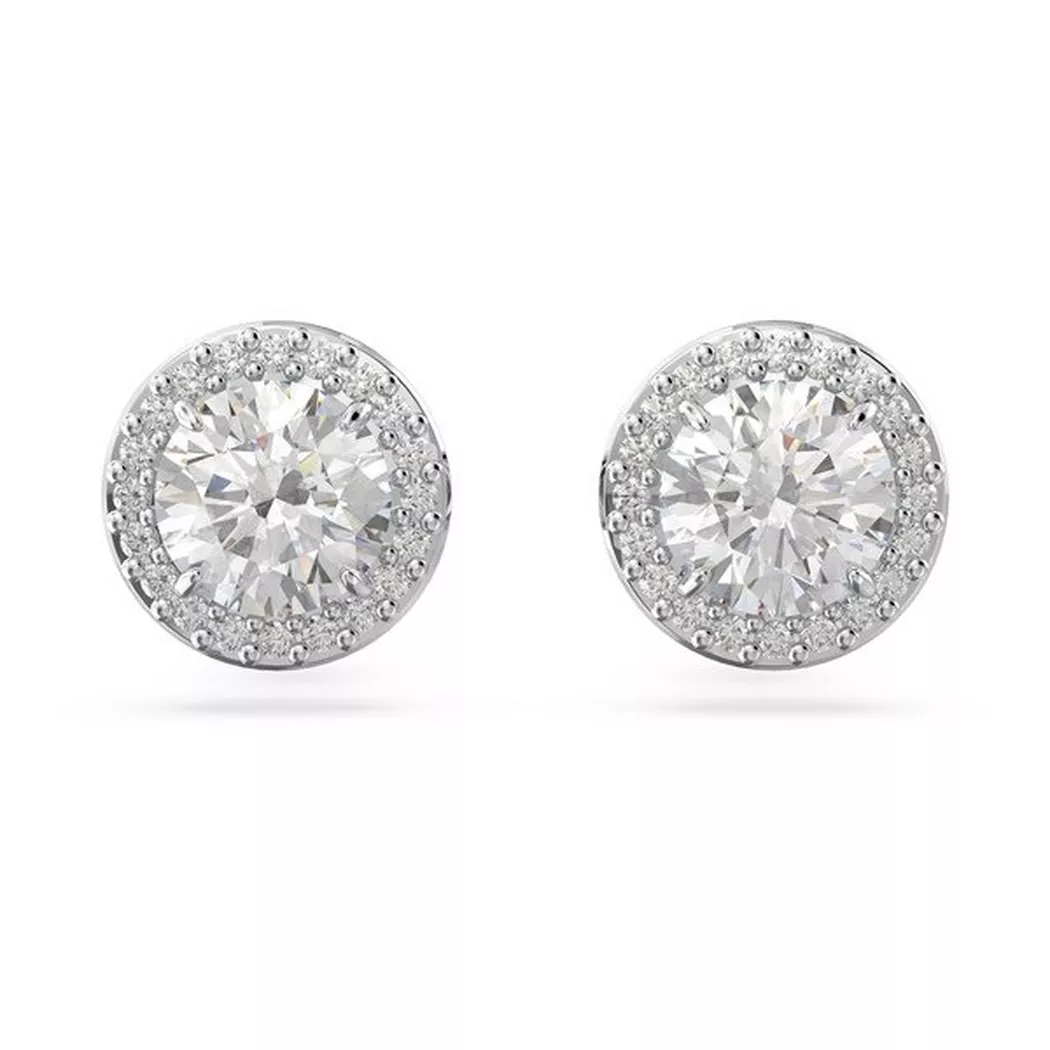Swarovski - Ohrstecker, Una, One Size, Silberfarben