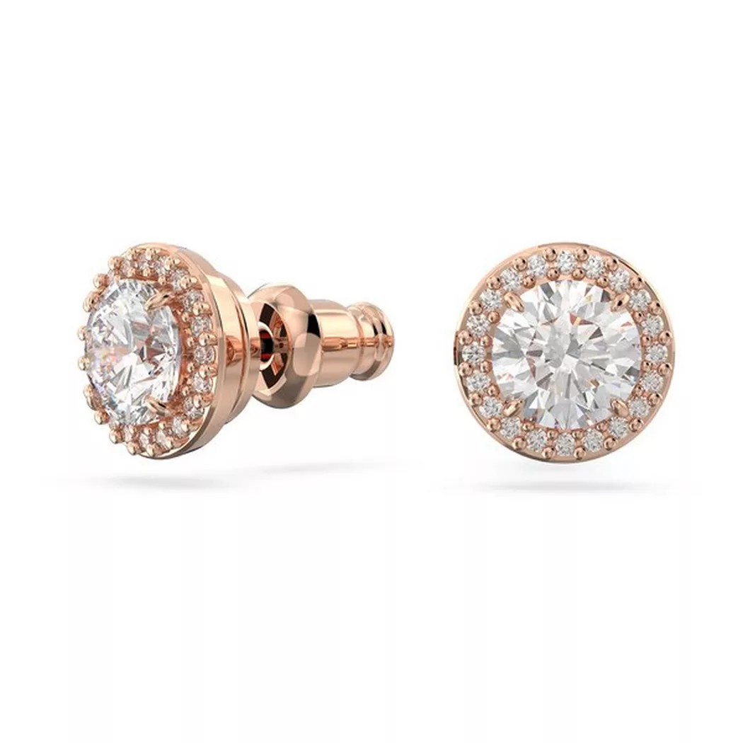 Paar Ohrhänger SWAROVSKI "Una Angelic Stern", rosa (roségoldfarben, kristallweiß, kristallweiß), Ohrringe, Damen, Metall, mit Swarovski Kristall 2