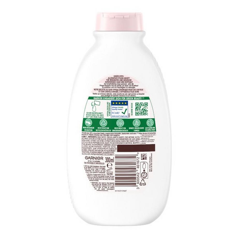 GARNIER DELICATESSE Ultra Doux Shampoo Delicato Al Latte D'Avena, Con Crema Di Riso E Latte D'Avena Biologico 