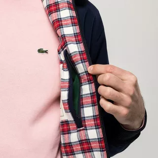 Lacoste live checked hot sale reversible harrington jacket