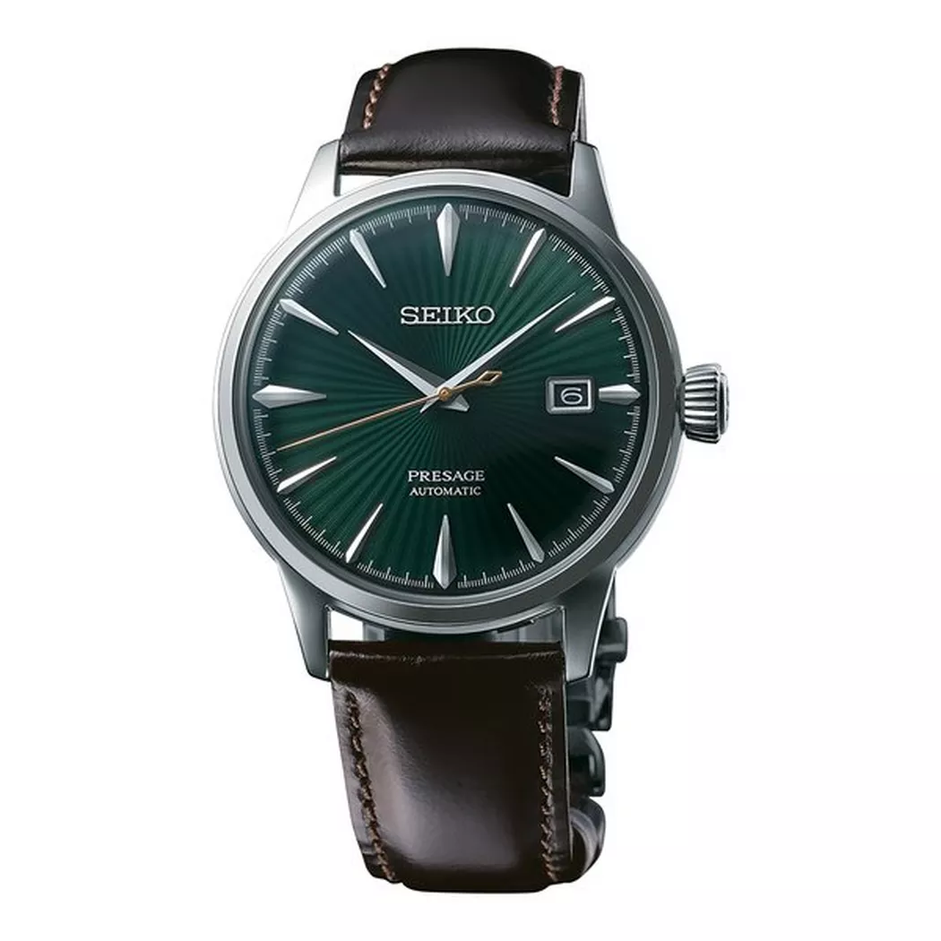 Seiko - Automatikuhr, Presage, 41mm, Braun