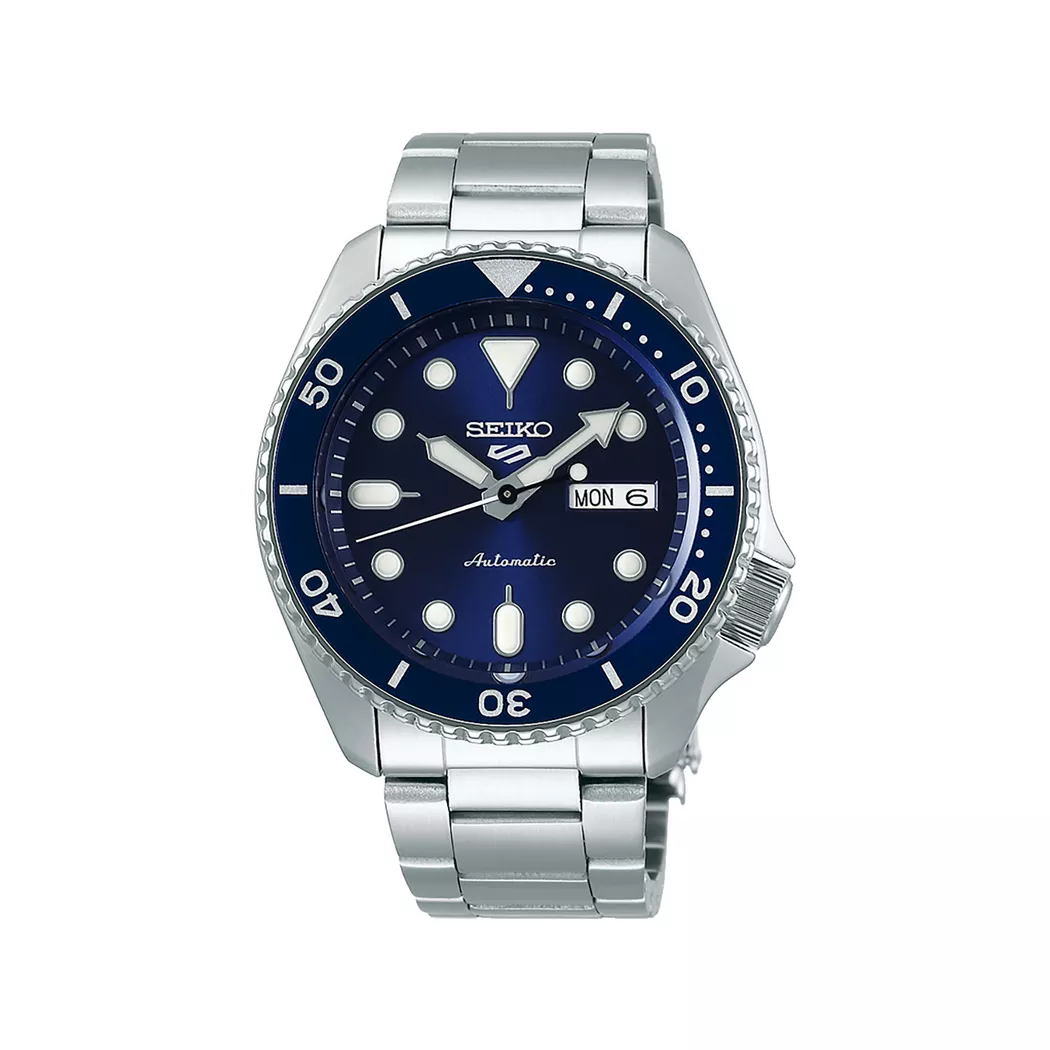 Seiko - Montre automatique,  5 Sports, 43mm, Argent