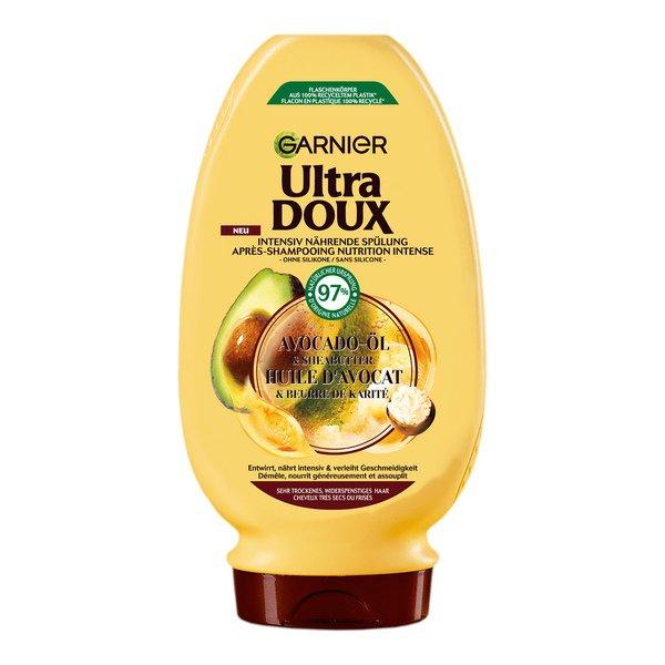 Image of Ultra Doux AVOCAT KARITE Ultra Doux Intensiv Nährende Pflegespülung Mit Avocado-Öl & Sheabutter, Für Sehr Trockenes, Widerspenstiges Haar - 250ml