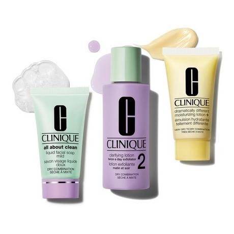 CLINIQUE  Skincare Mini Kit -  3 Step - Skin Type 2 - Cleanser Refresher Course 
