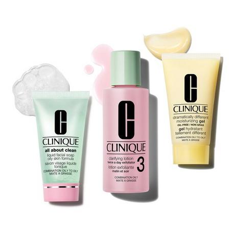 CLINIQUE  Skincare Mini Kit - 3 Step - Skin Type 3 - Cleanser Refresher Course 