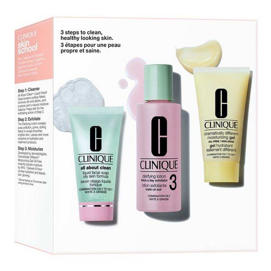 CLINIQUE  Skincare Mini Kit - 3 Step - Skin Type 3 - Cleanser Refresher Course 