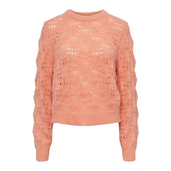 Image of Pullover, Rundhals, Langarm Damen Korall M