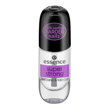 essence  super strong 2in1 base & top coat Super Strong 2in1 Base & Top Coat 