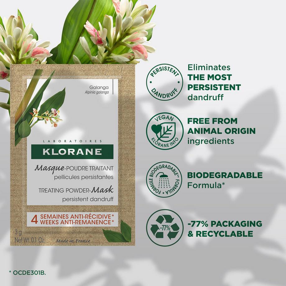 KLORANE Galanga Masque antipelliculaire en poudre 