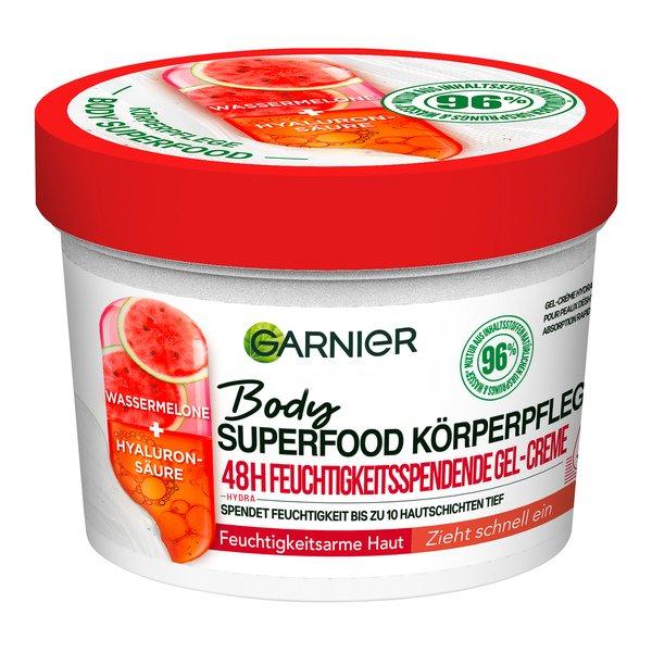 GARNIER  Body Superfood 48H Gel-Crema idratante per il corpo [Anguria e Acido Ialuronico] 