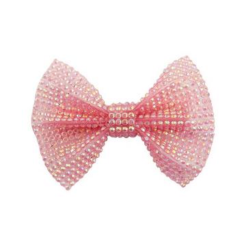 Barrette Pink Gem Bow
