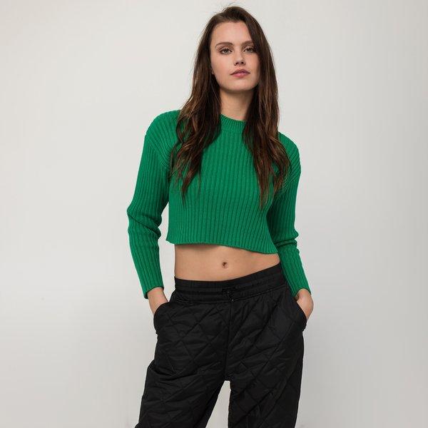 Manor Woman  Pull, col rond, manches longues Vert