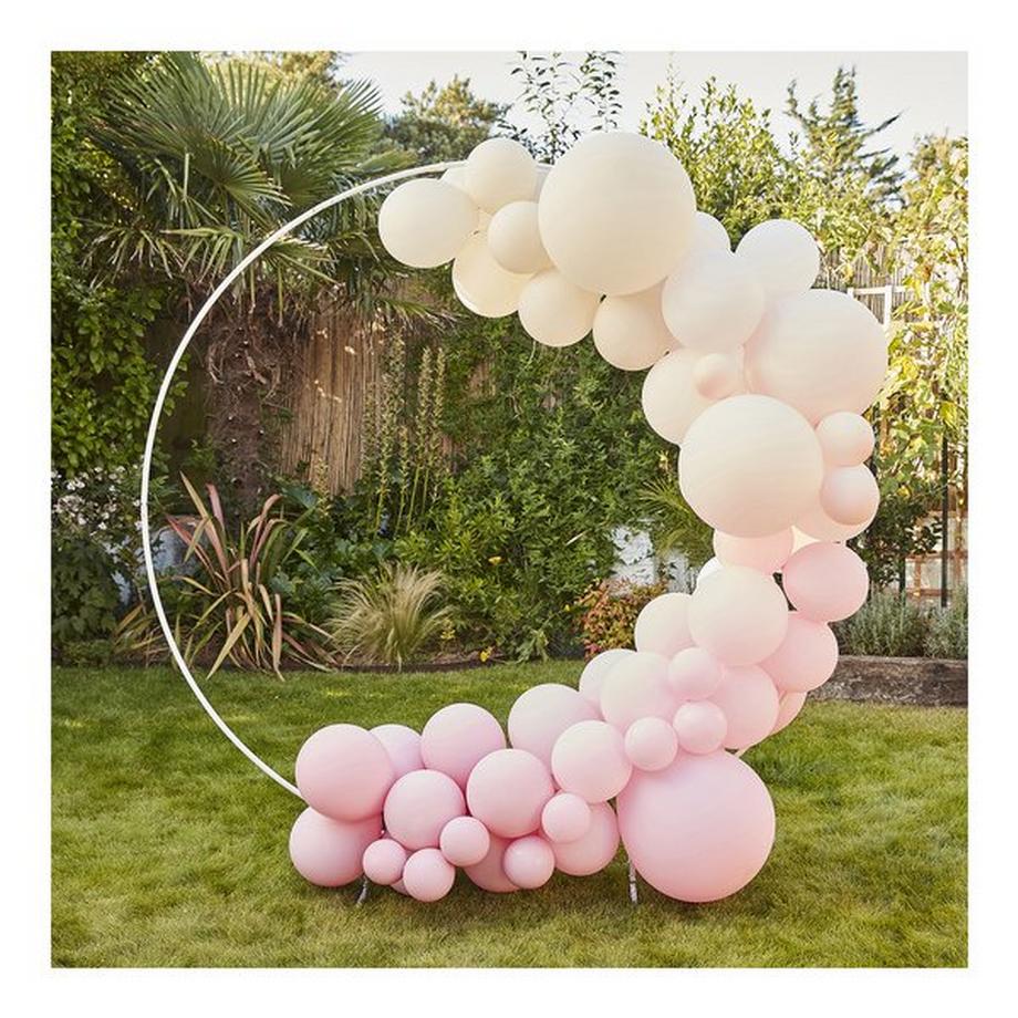 Ginger Ray  Ballonbogen Pink, Creme und Weiss 