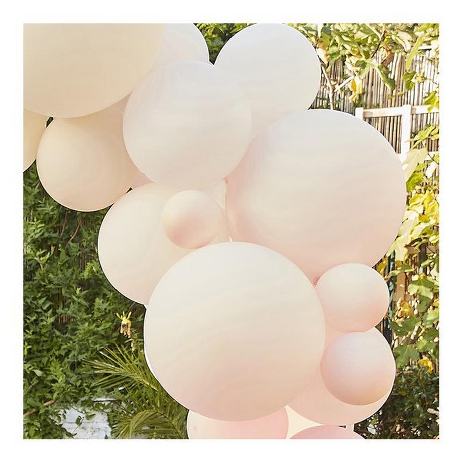 Ginger Ray  Ballonbogen Pink, Creme und Weiss 