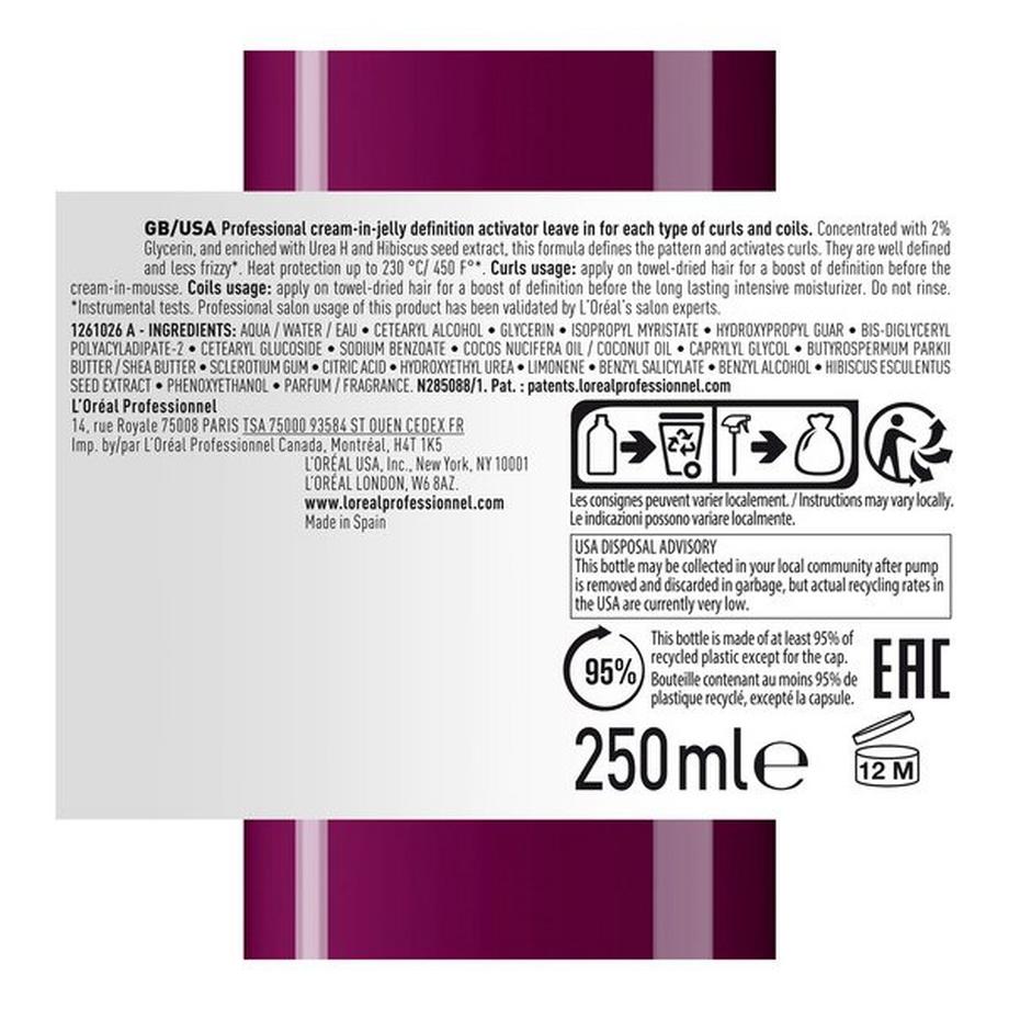 L'Oréal Professionnel CURL EXPRESSION RINSE OUT Serie Expert Curls Expression Definition Activator 