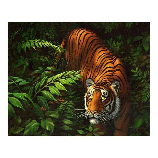 Figured'Art Peinture par numéros Tigre dans la fougère 