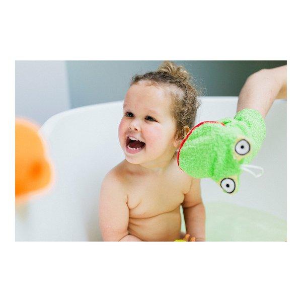 Isabelle Laurier  Waschhandschuh Für Kinder - Frosch - 100% Baumwolle 