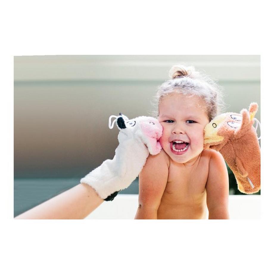 Isabelle Laurier  Guanto da lavaggio per bambini - Cavallo - 100% cotone 