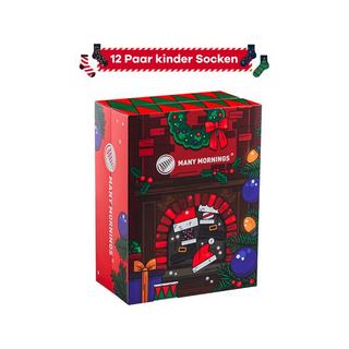 Many Mornings THE ADVENTCALENDAR SOCKS SET Multipack,chaussettes mollet 