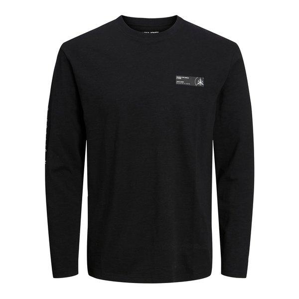 JACK & JONES Herren T-Shirt Langarm - Floral Print Crew Neck