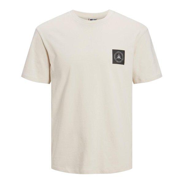 Jack & Jones JCOFILO CREW NECK - T-shirt Imprimé - Trellis/vert