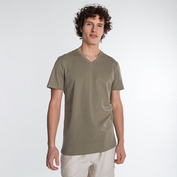 Image of T-shirt, Classic Fit, Kurzarm Herren Taupe XXL
