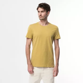 Manor Man T-Shirt, Classic Fit, kurzarm  Gelb