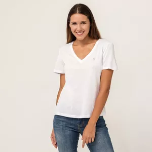 T-Shirt, V-Neck, langarm