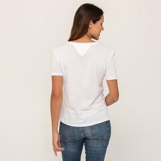 TOMMY JEANS  T-shirt, scollo a V, maniche lunghe 