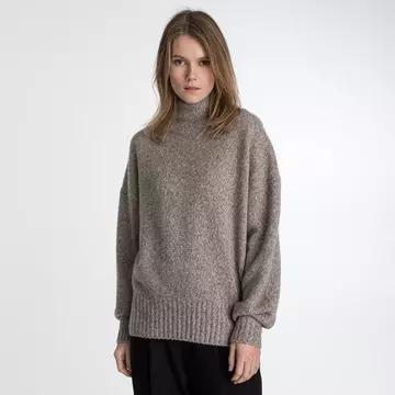 Cashmere-Pullover, Stehkragen
