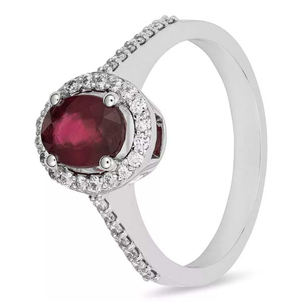 ZEN DIAMOND - Ring, BAGUE WG18K POLIERTWEISSGOLD 34 BRILLANT 0.23Ct, 54 2