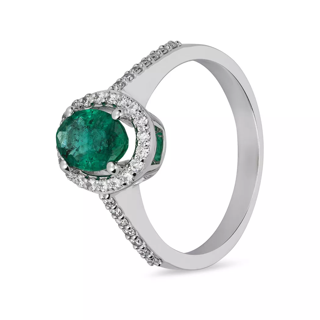 ZEN DIAMOND - Ring, BAGUE WG18K POLIERTWEISSGOLD 34 BRILLANT 0.23Ct, 54