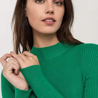 Manor Woman  Robe en tricot, manches longues Vert