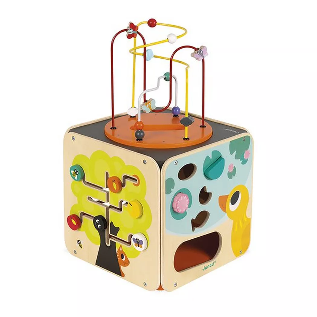 Janod - Maxi Activity Looping mit 8 Funktionen, Multicolor