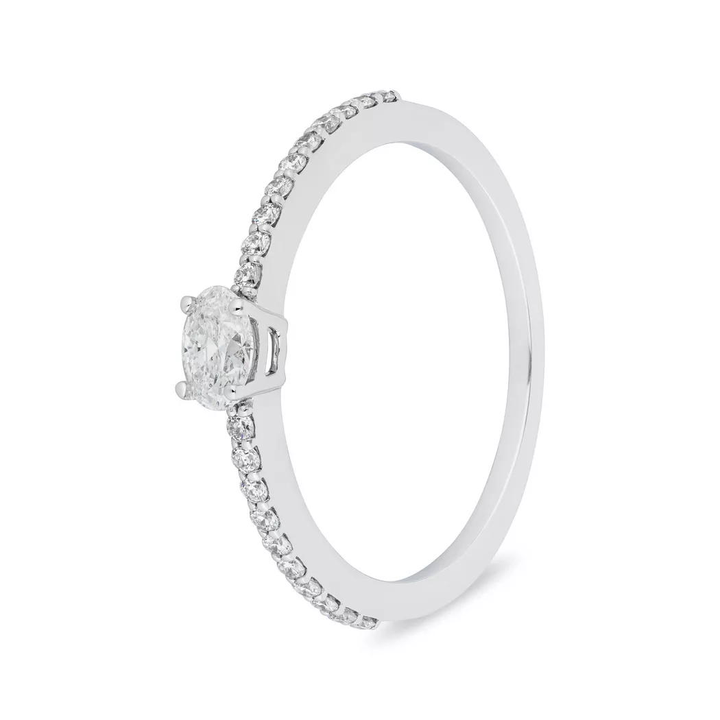 ZEN DIAMOND - Ring, 54, Weissgold 9