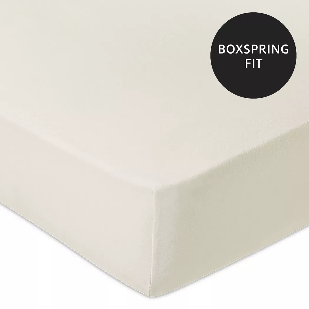 Manor - Fixleintuch, Super Stretch Jersey Fixleintuch, 120-130 x 200-220 x 35, Beige