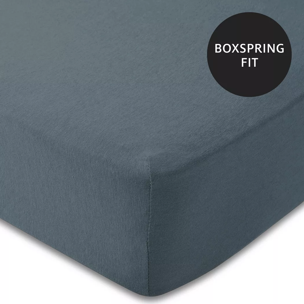Manor - Fixleintuch, Super Stretch Jersey Fixleintuch, 180-200 x 200-220 x 35, Hellblau